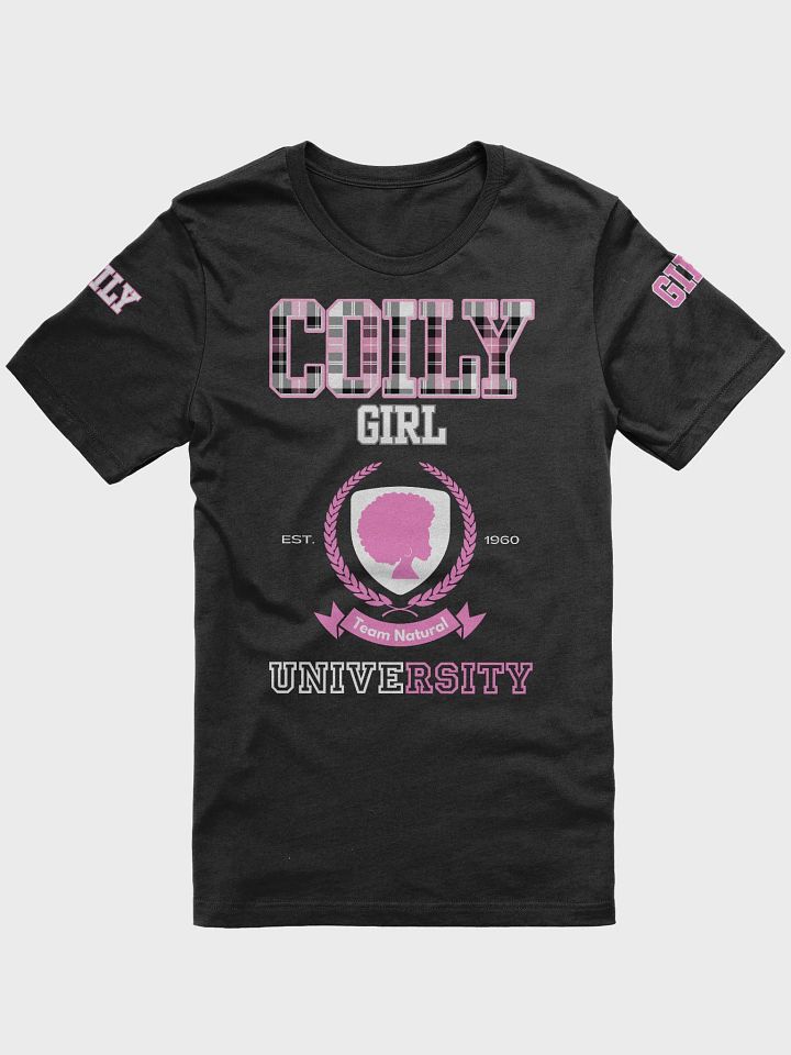 Coily Girl University Tee (Plaid) product image (6)