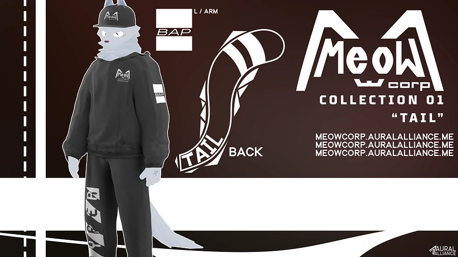 MeowCorp 'TAIL' Hoodie Rv.1 product image (2)