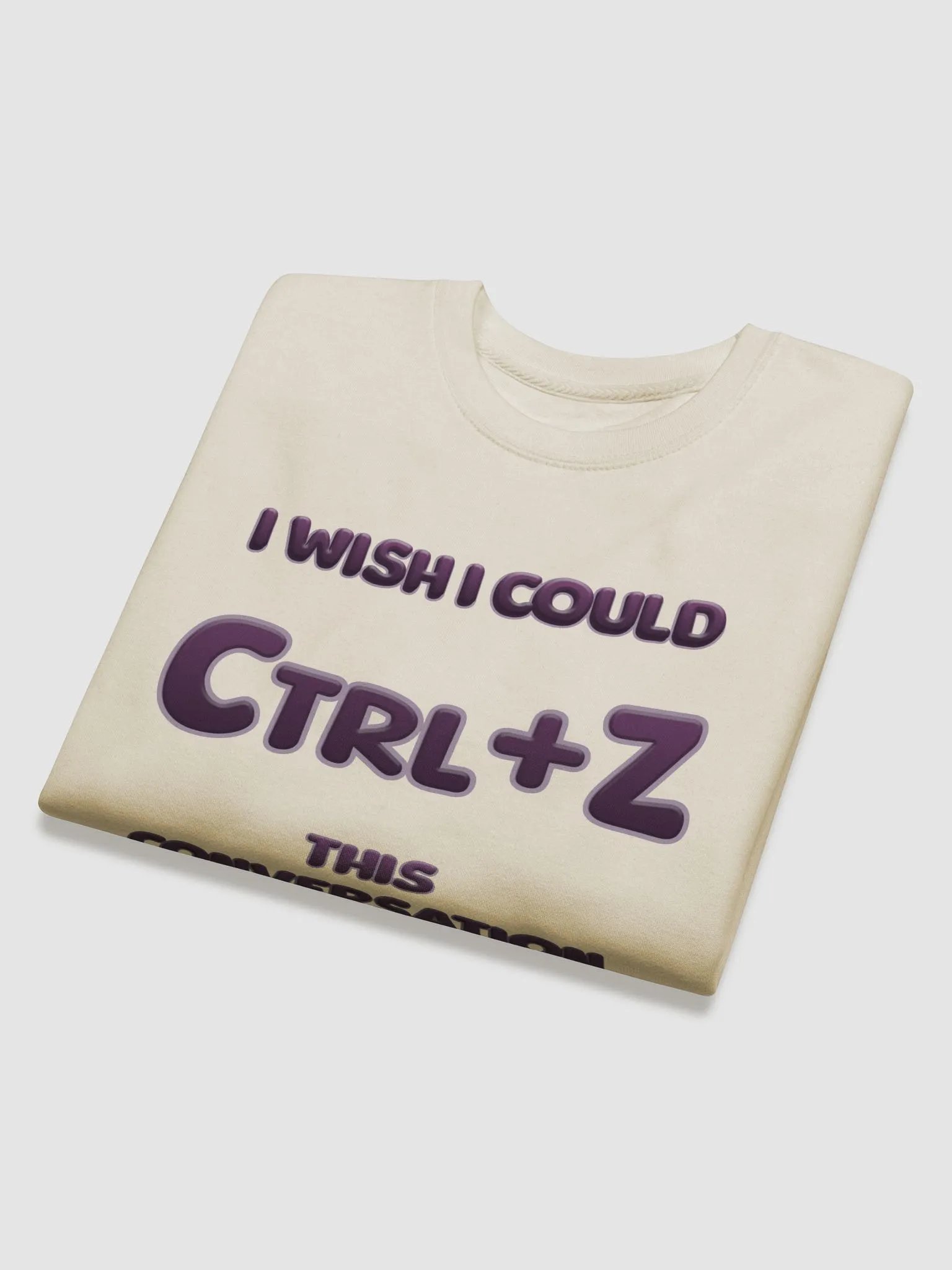 【Ctrl+Z】Purple Text Premium Sweatshirt product image (3)