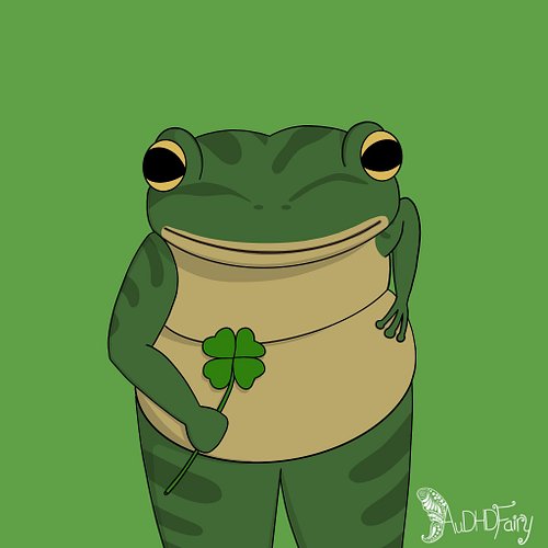 It’s Gorf’s lucky day! Inspired by @amyburdick’s frog Gorf!