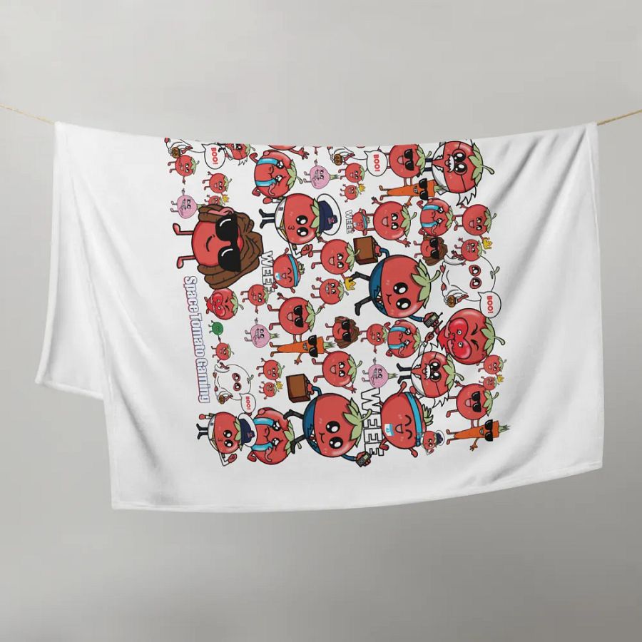 Tomato CONJUCTION Blanket| Space Tomato Gaming Throw Blanket product image (9)