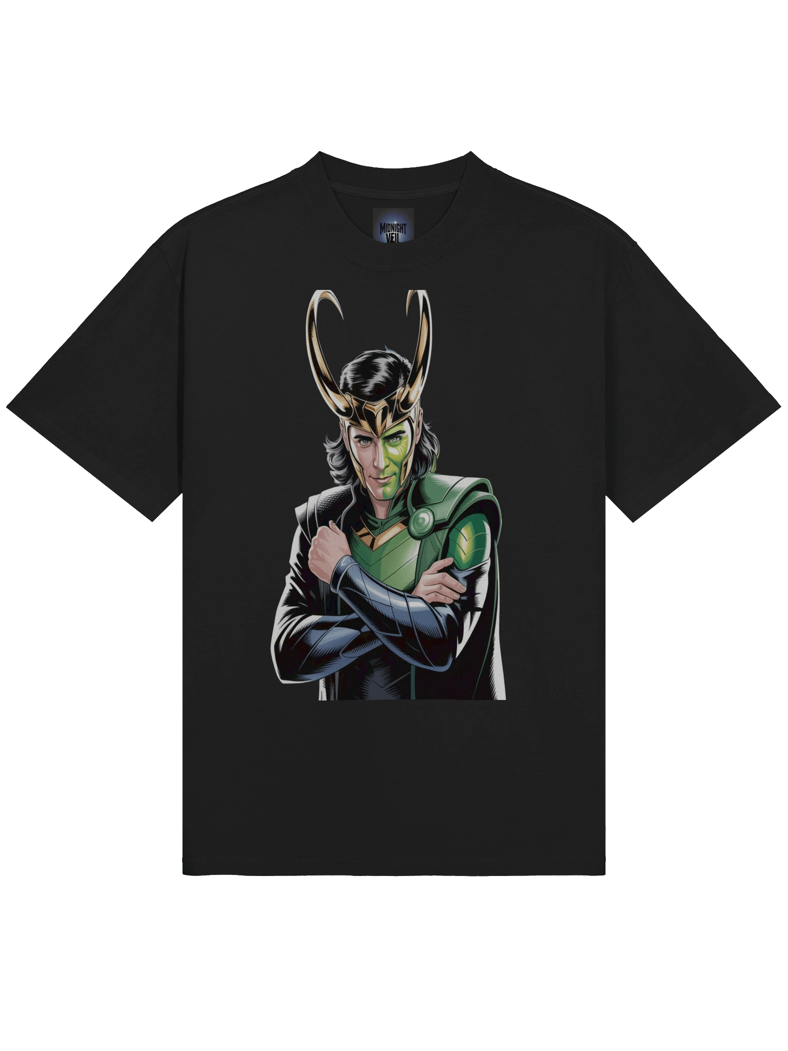 Loki Crossed Arms Eclipse Oversized Faded T-Shirt product image (5)