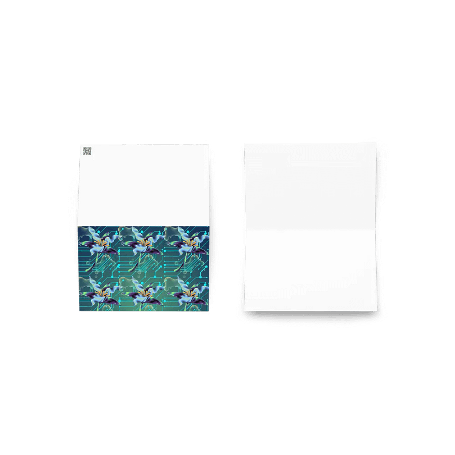 teal meta-magic greeting card for stylish gifts product image (3)