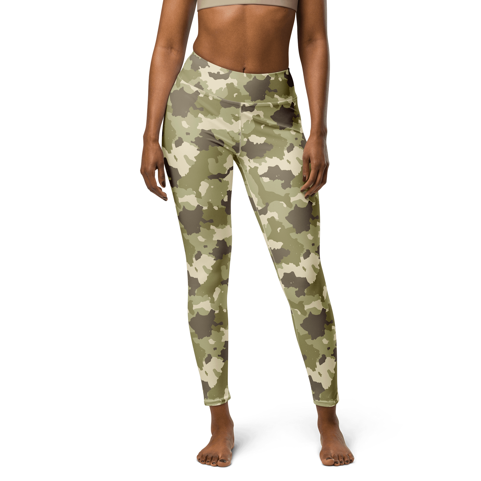 Camouflage Couture High-Waisted Leggings - Desert Tactical Pattern product image (1)