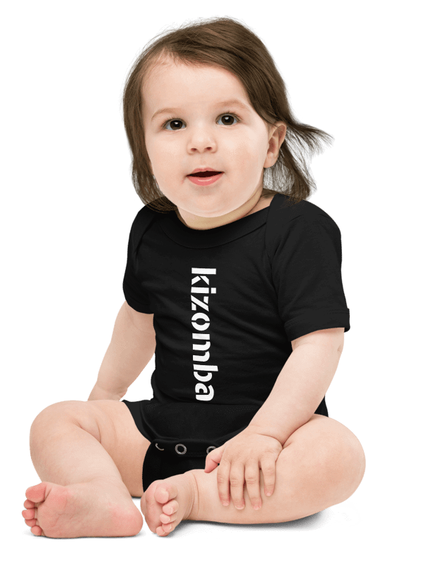 KIZOMBA - BABY SHORT SLEEVE - ONESIE - BLACK product image (2)