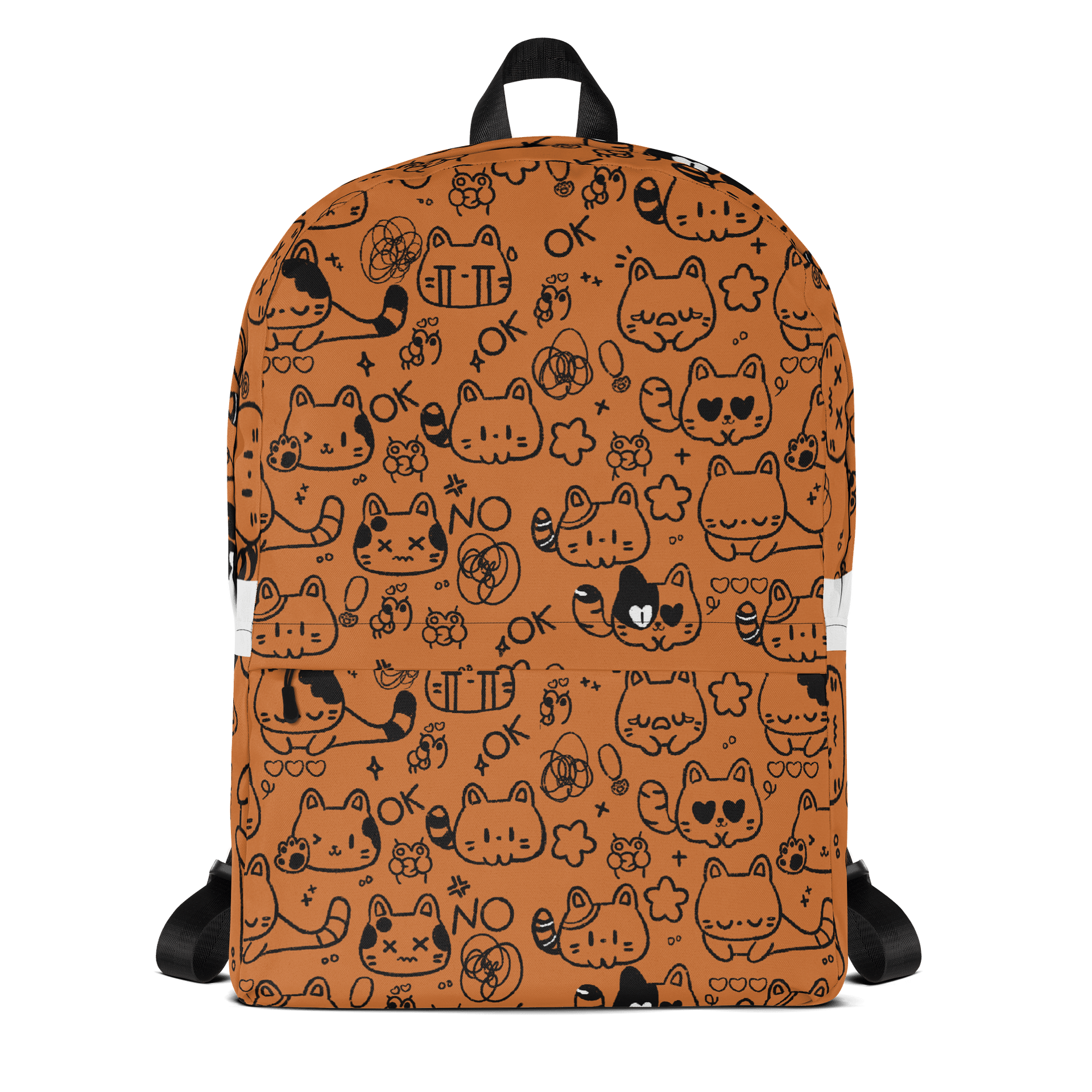 Cat Doodle Pattern – Orange Cute Kitty Design product image (1)