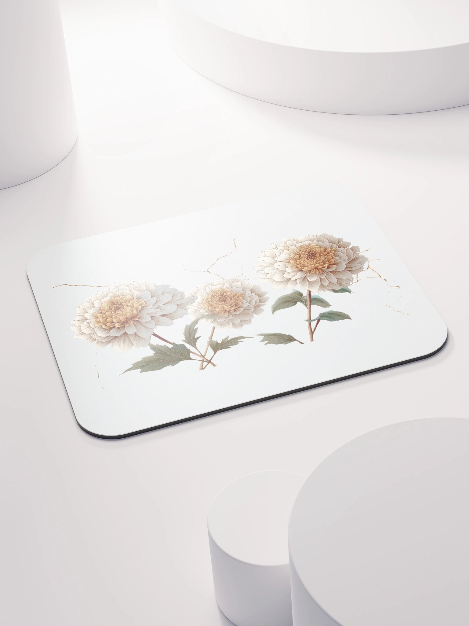Kintsugi Kintsugi Dahlia Sticker Mouse Pad – Floral Resilience Desk Accessory product image (4)