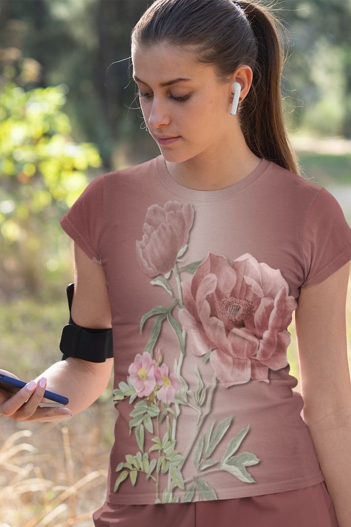 Floral Themed All Over Print T-shirt product image (1)