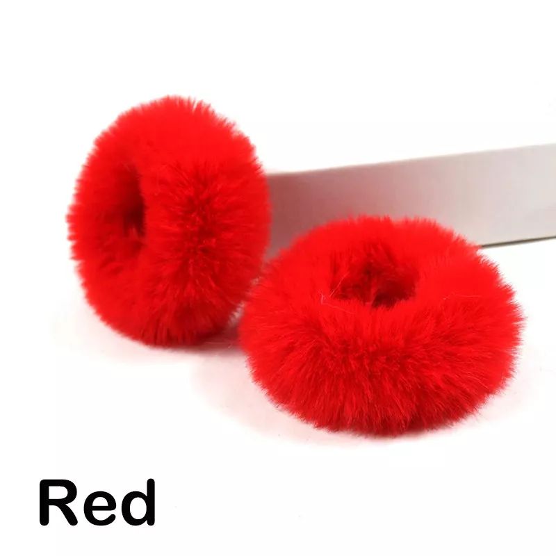 2Pcs Fashion Kid Girl Hair Ring Furry Scrunchie Fluffy Rope Band Ponytail Holder product image (3)