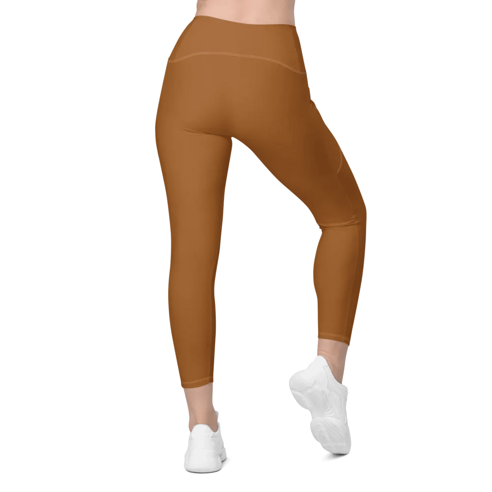 Brown Gold Leggings with Pockets product image (5)
