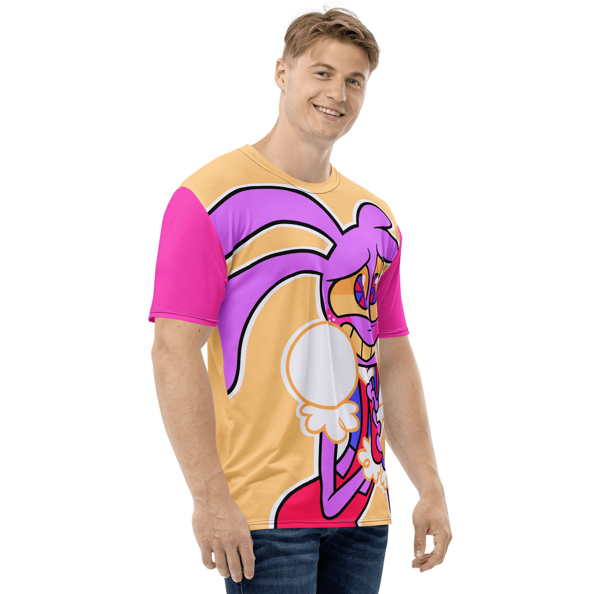 A Little Bit Bad - JAMMI All Over Short Sleeve (Pink/White) product image (4)