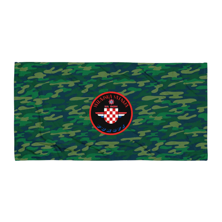 Checkered Emblem Sublimated Towel Svilajska Satnija Vukovi product image (1)