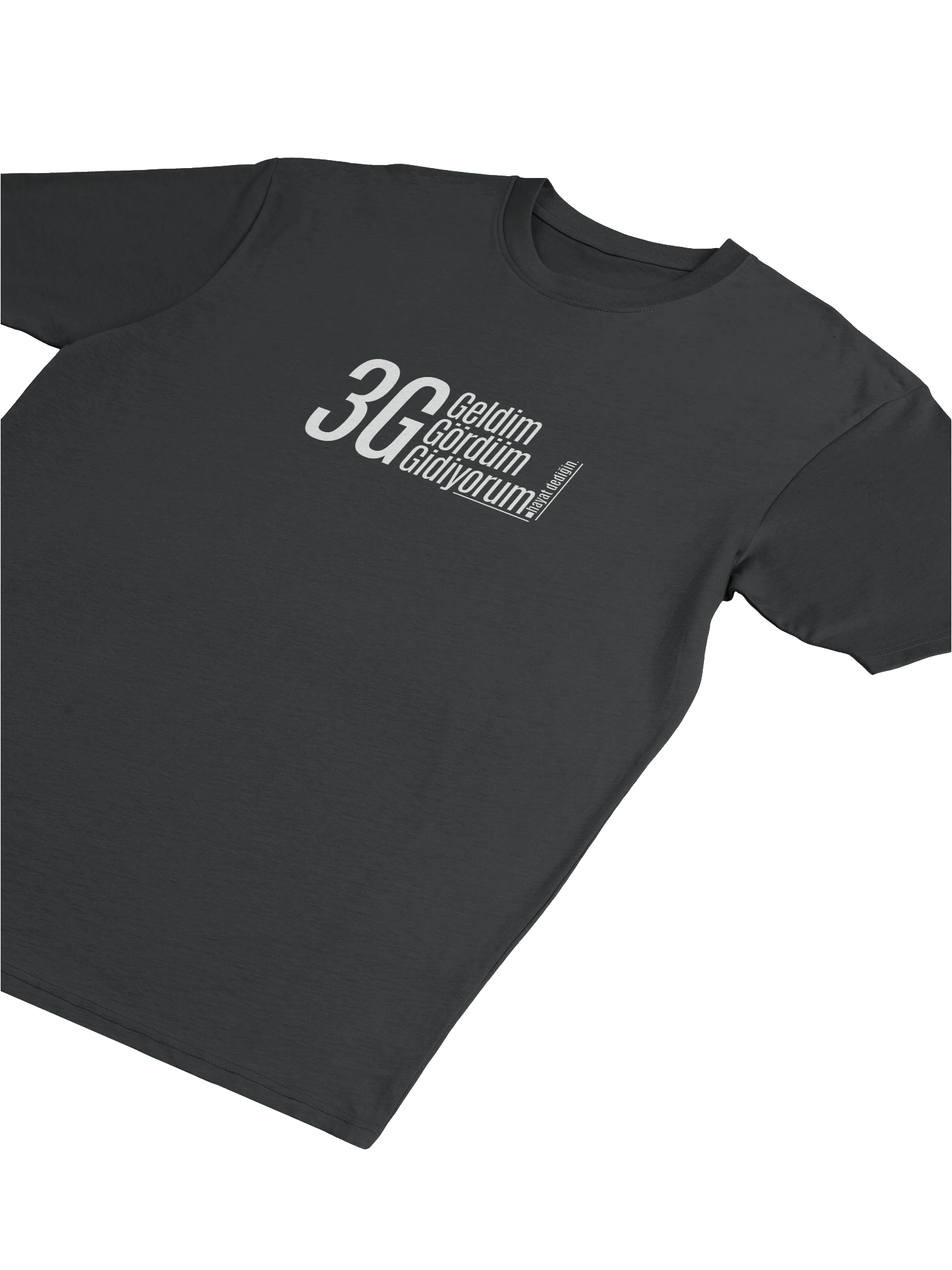 3G Hayat Manifestosu: "Geldim Gördüm Gidiyorum" Tasarımlı Cotton Heritage Premium Heavyweight Tişört product image (5)