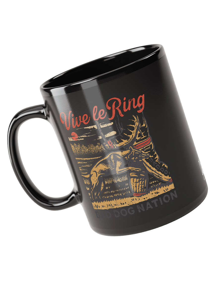 Vive le Ring - Black ceramic mug product image (4)