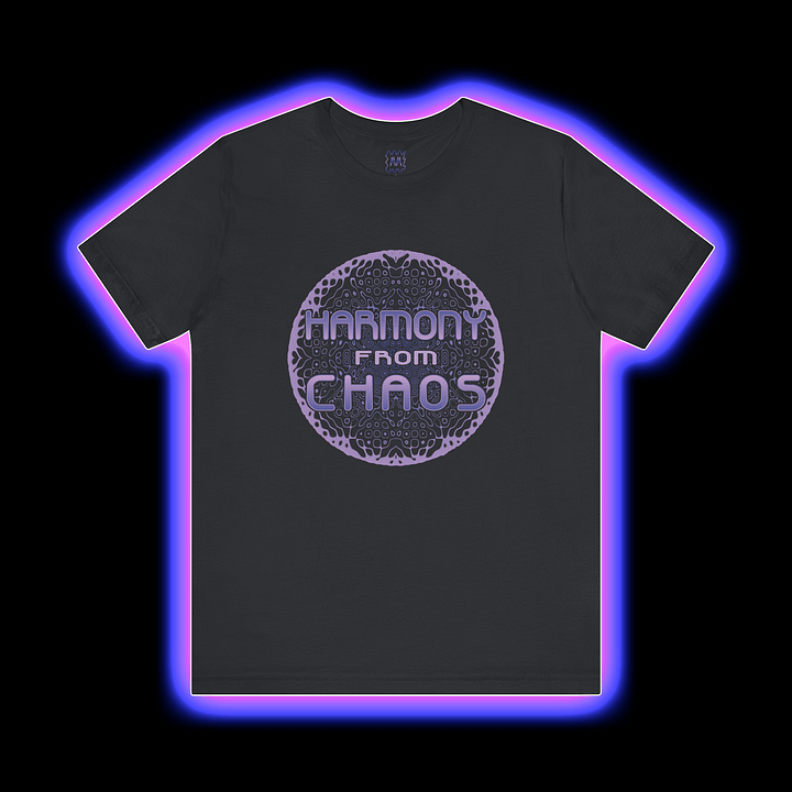 Cymatics - Harmony From Chaos Synthesizer T-Shirt (VIOLET PRINT) product image (1)
