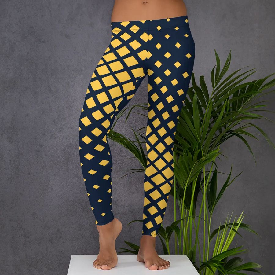 Golden Grid All-Over Leggings product image (5)