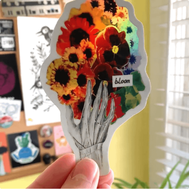 Creepy Hand Bloom Bouquet sticker product image (3)