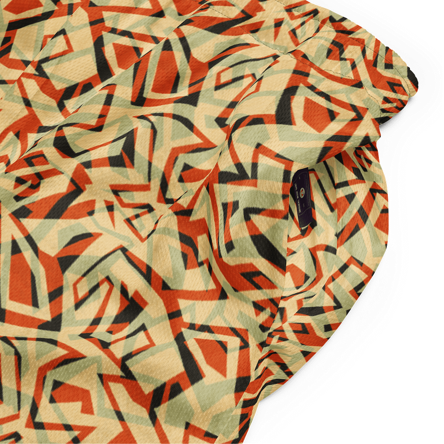Orange Grunge | Recycled Unisex Mesh Shorts product image (9)
