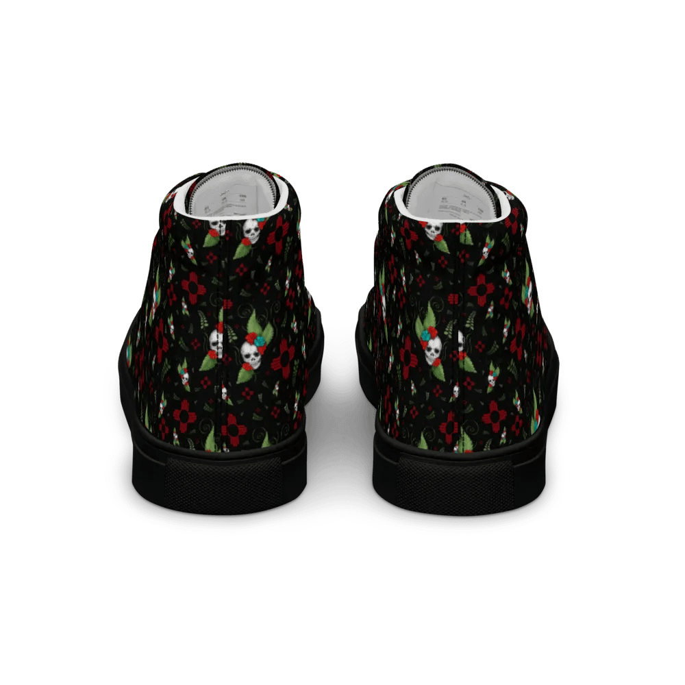 Zia Skull & Roses High Top Canvas Shoes product image (5)