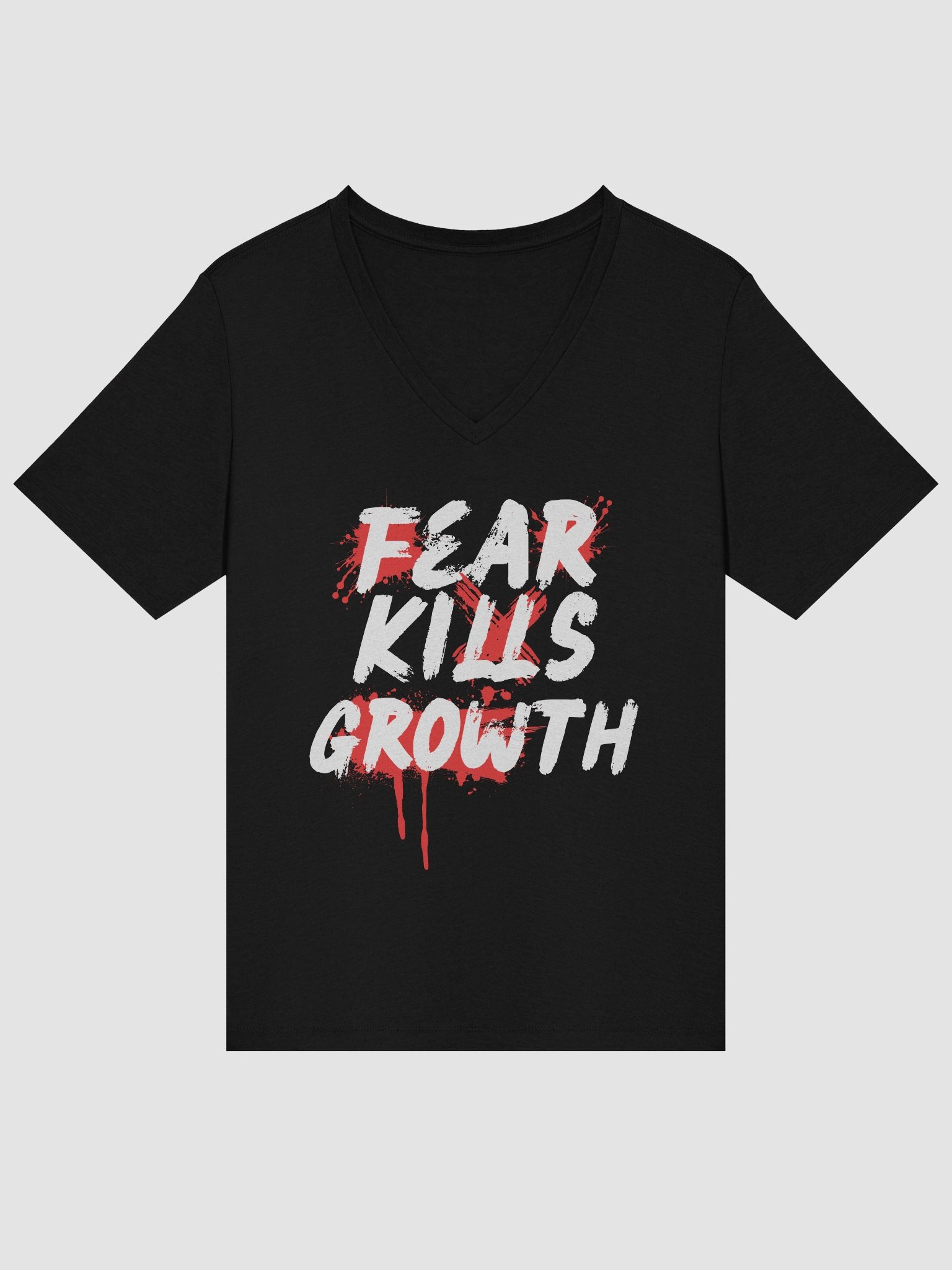 Fear Kills Growth Women's V-Neck - Relaxed Bella+Canvas fit product image (14)