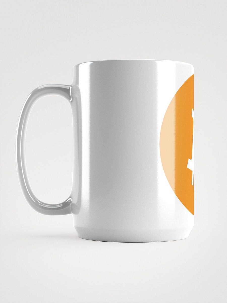 Bitcoin Symbol White Glossy Mug product image (6)