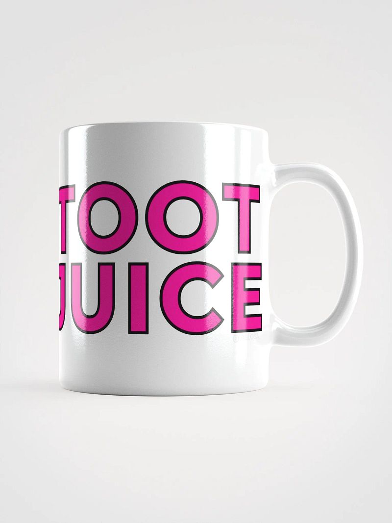 Toot Juice Pink Text White Mug