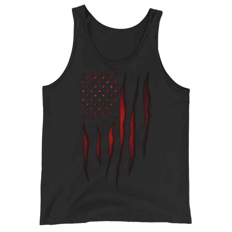 Red Carbon Onyx American Flag Tank Top product image (1)