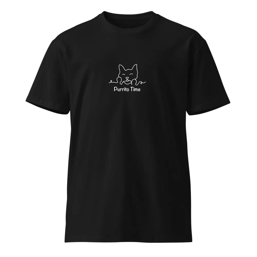 Purrito Time T-shirt (black) product image (1)