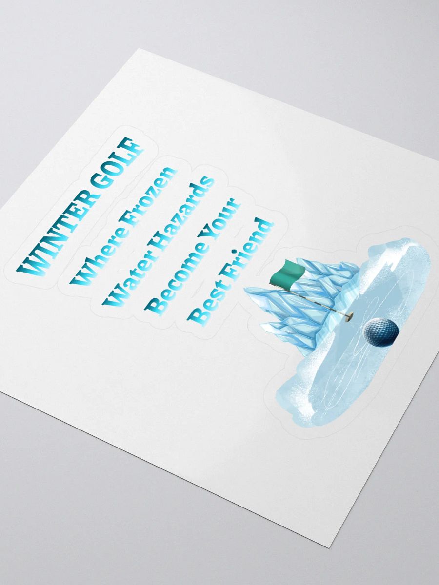 Winter Golf Funny Golfing Scene Sticker product image (3)