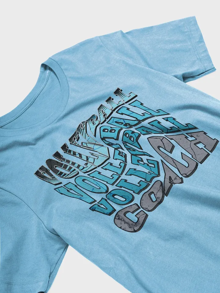 Mess Swirl Volleyball Coach Wavy Stylized T-Shirt product image (2)