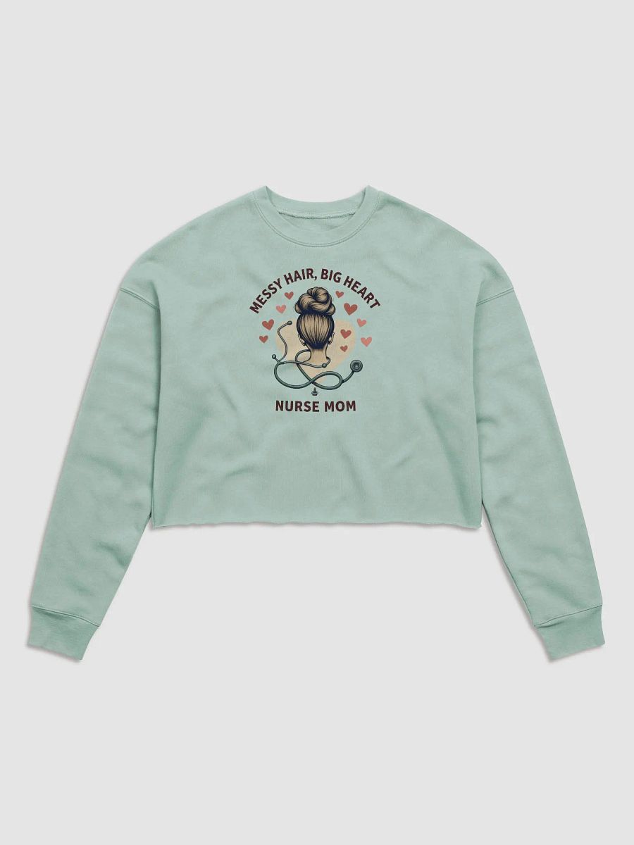 Nurse Mom Big Heart Crop Sweatshirt product image (1)