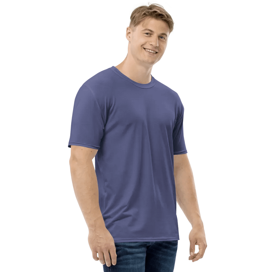 Plain Dark Purple Soft Summer Men's Crewneck Polyester Heavyweight Premium T-Shirt by Treasure Pie product image (6)