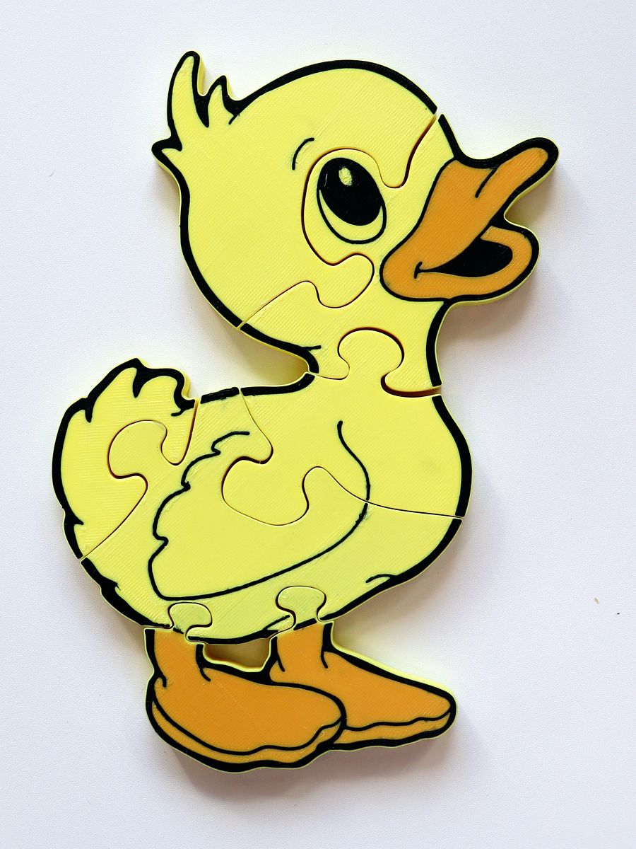 Duckling 3D Printed Jigsaw Puzzle – A Quacking Good Time for Kids! product image (1)
