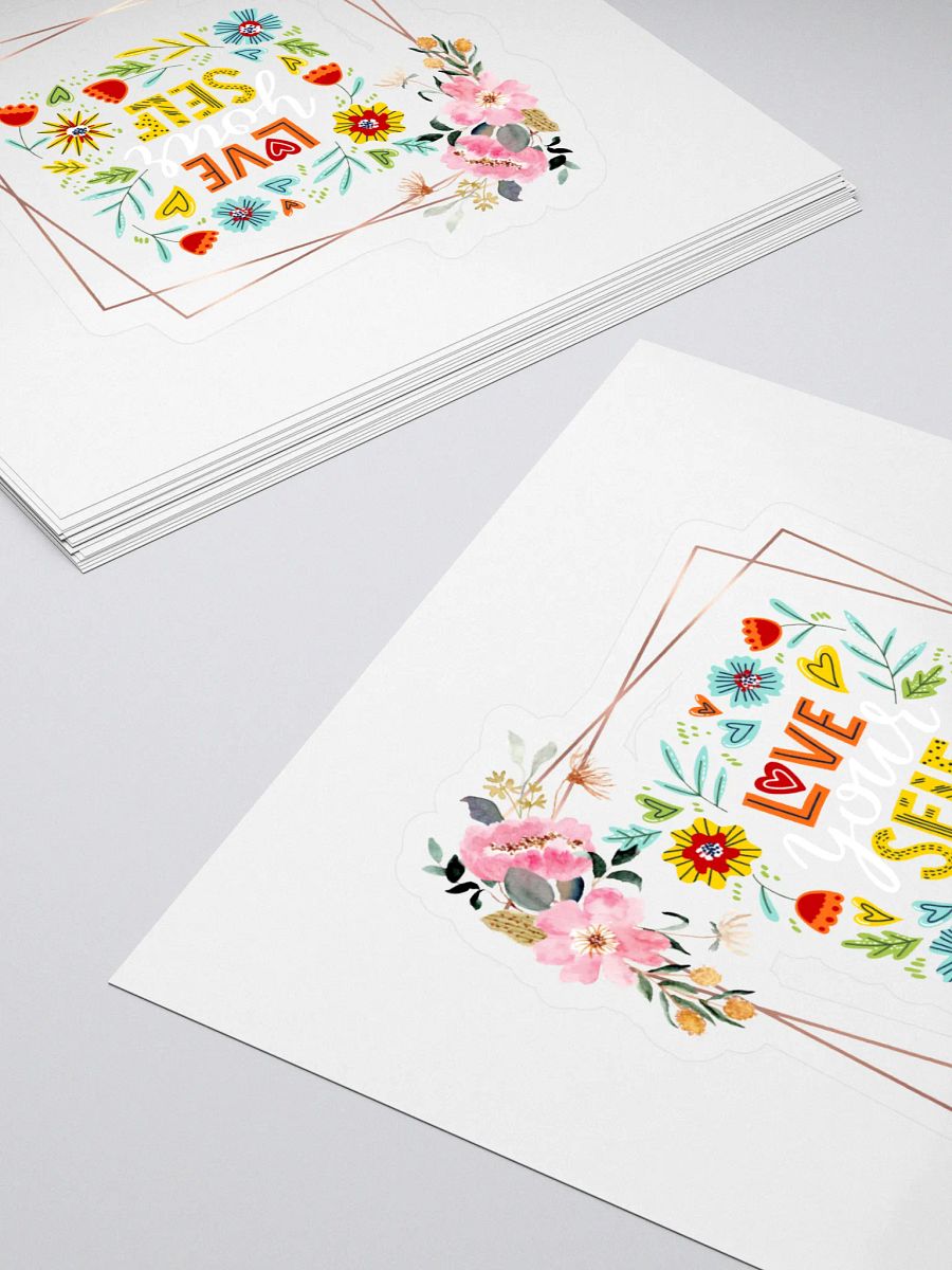 Love & Self Floral Kiss Cut Stickers product image (4)