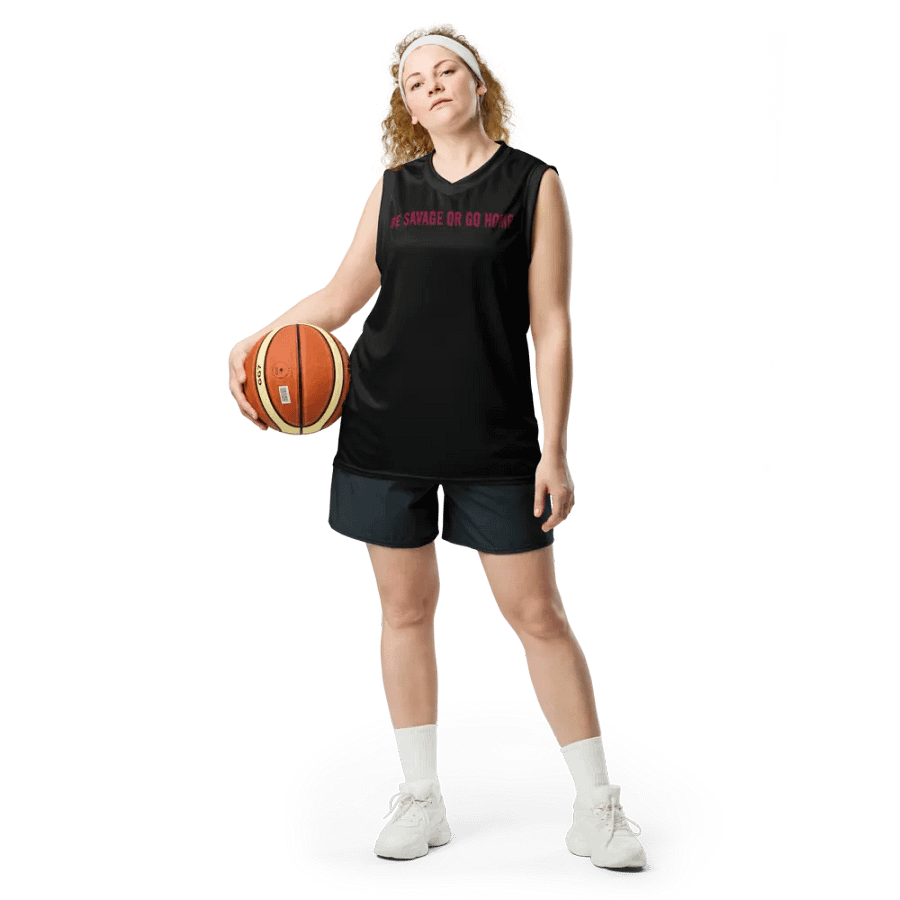 Red lettered Basketball Jersey product image (4)