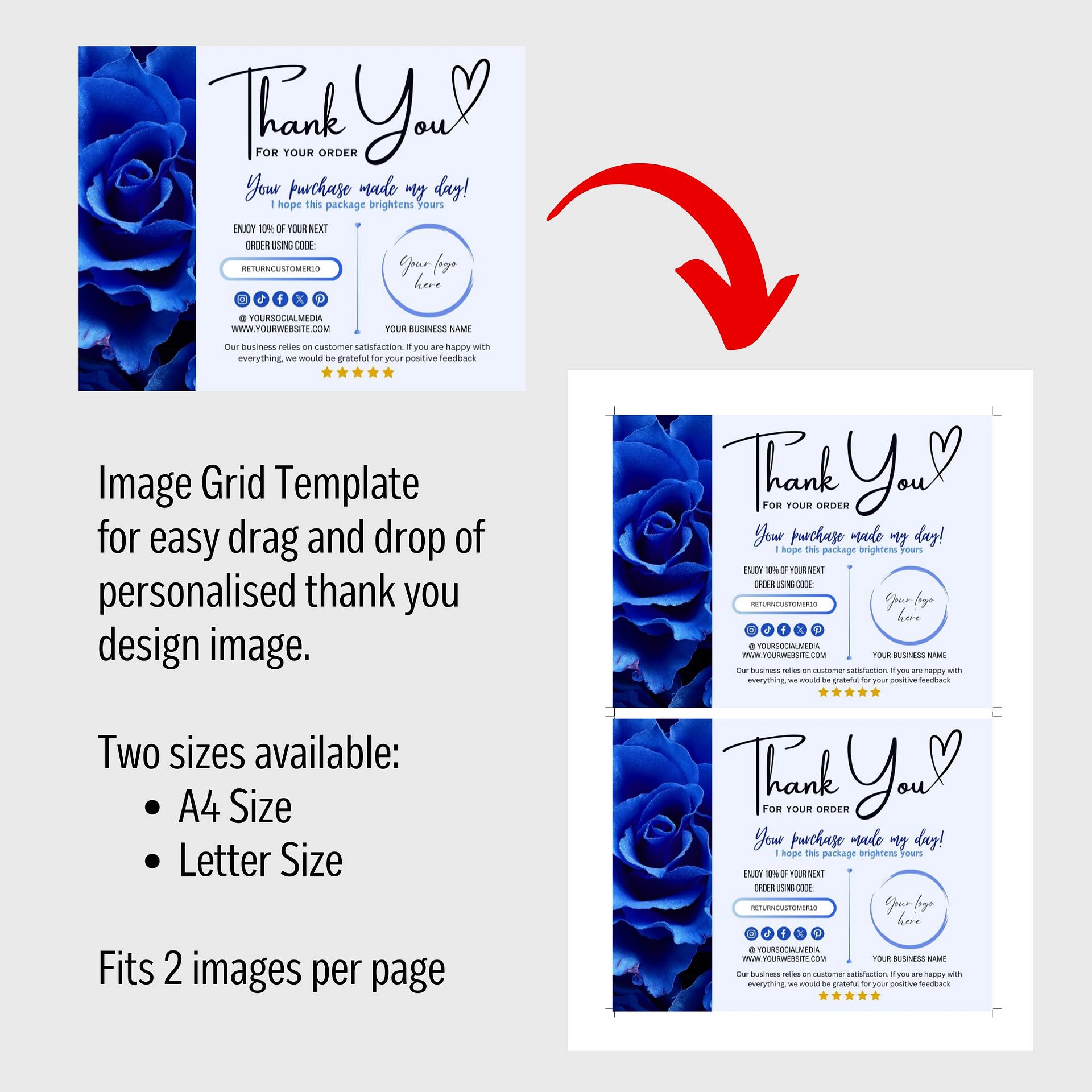 Celestia - Thank You Card Template product image (8)