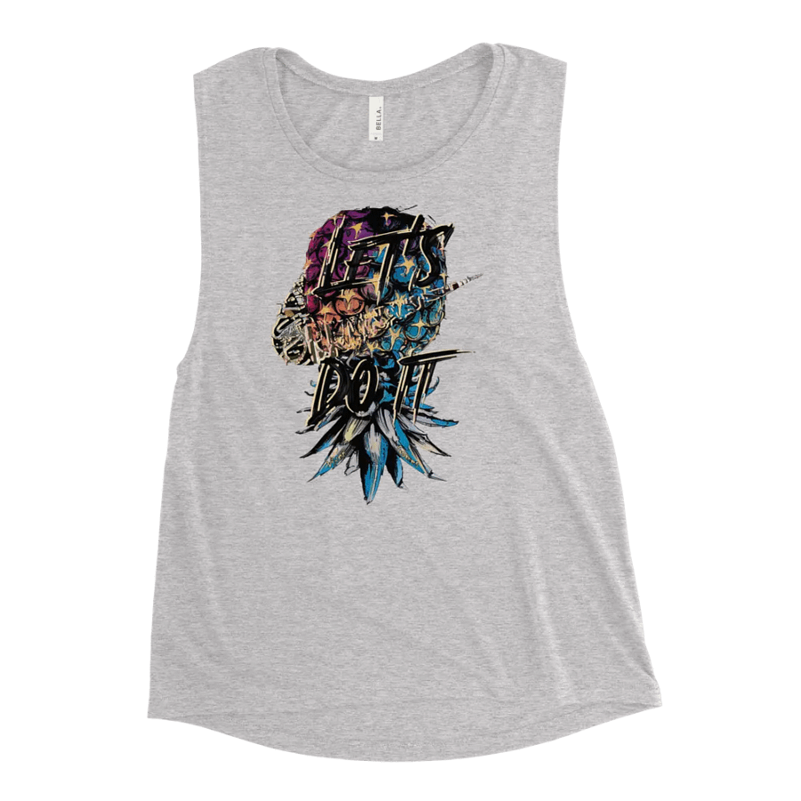 Let's Do It Swoosh Graffity Styled Upside-Down Pineapple flowy women's Tank Top product image (49)