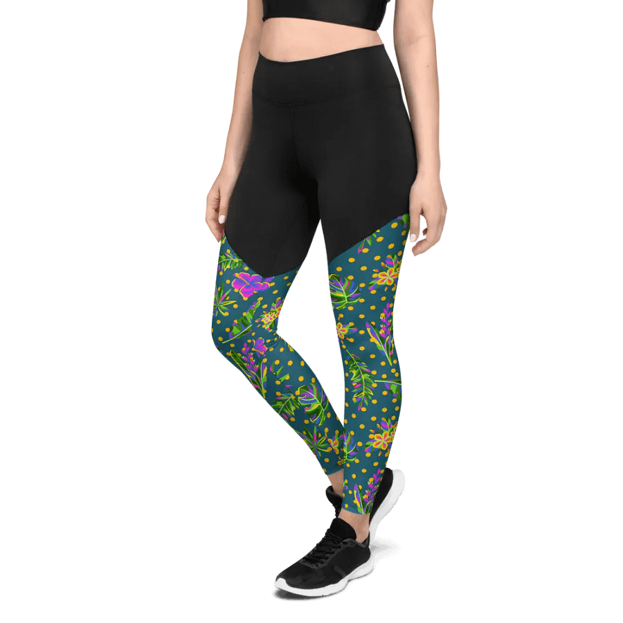 Green All-Over Print Sports Leggings product image (9)