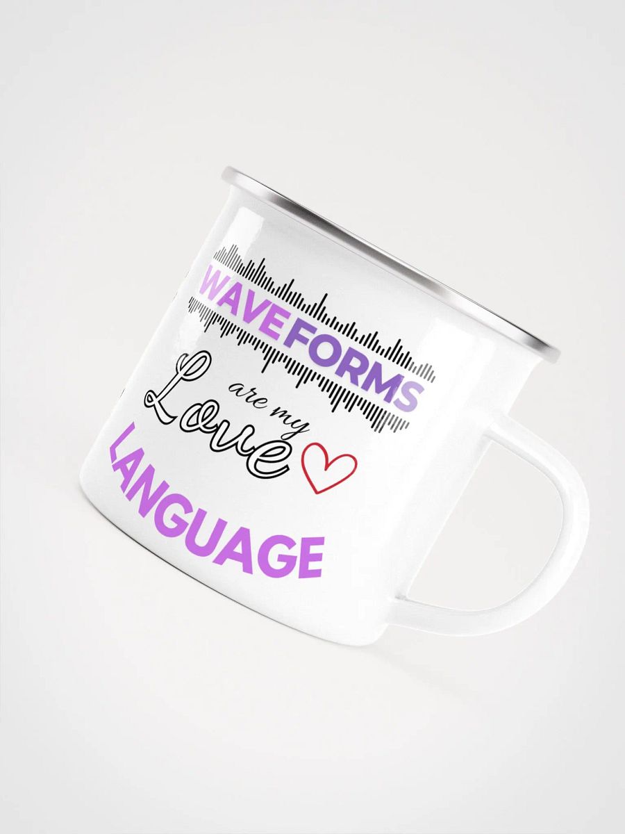 "Waveforms Are My Love Language" Enamel Coffee Mug product image (5)