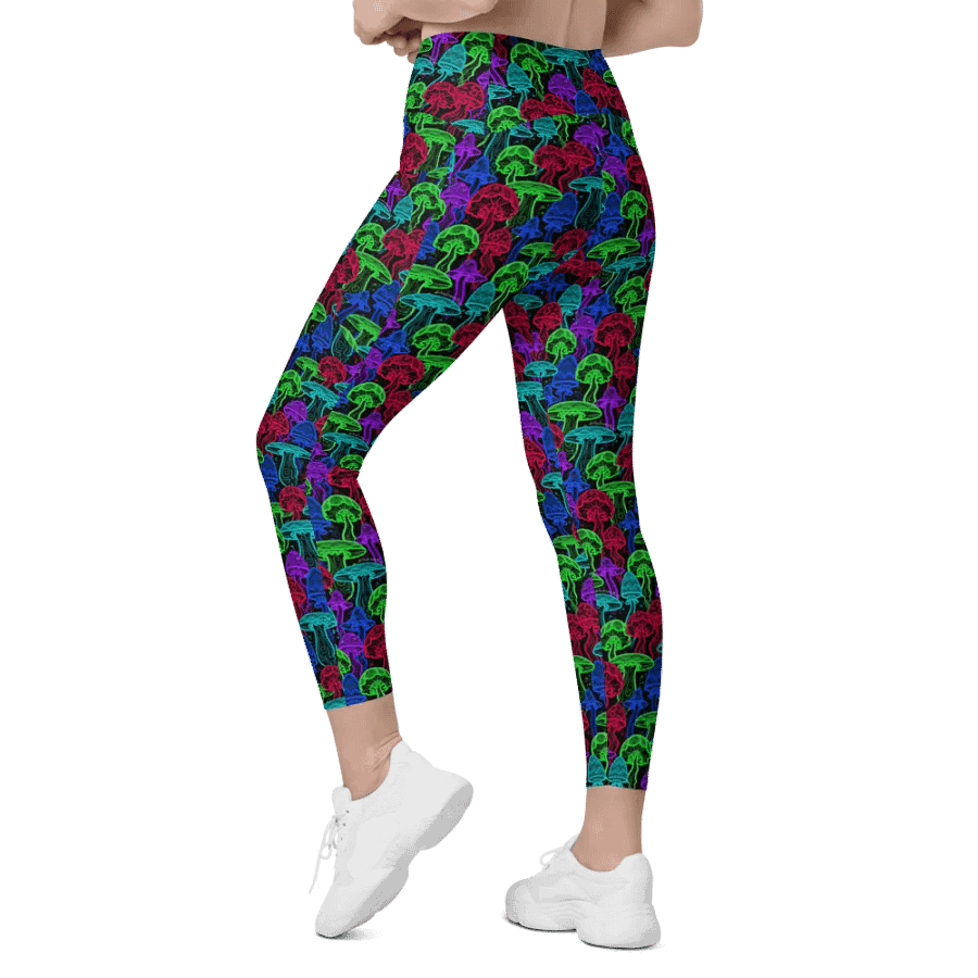 Neon Mushrooms (Variation 1) Pocket Leggings product image (9)
