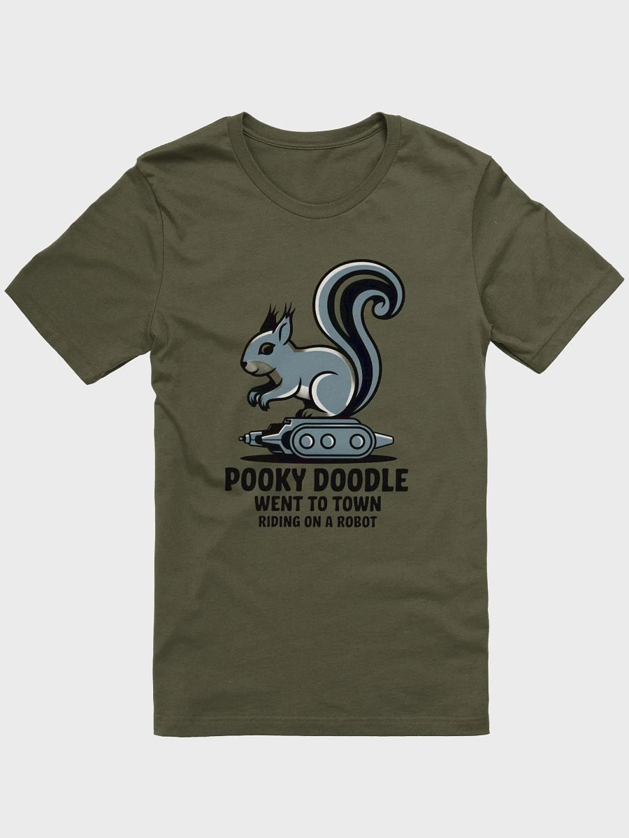 Super Soft and Flattering Tee: Pooky Doodle Went to Town Riding on a Robot product image (1)