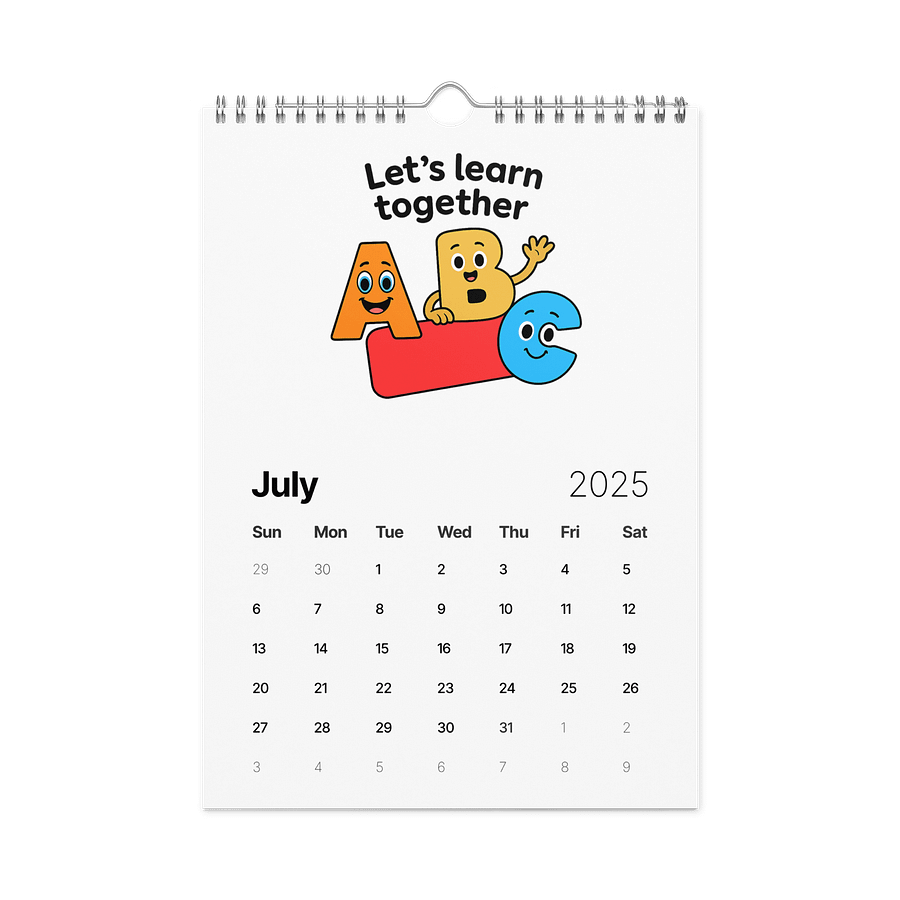Expressive ABC 2025 Wall Calendar product image (7)