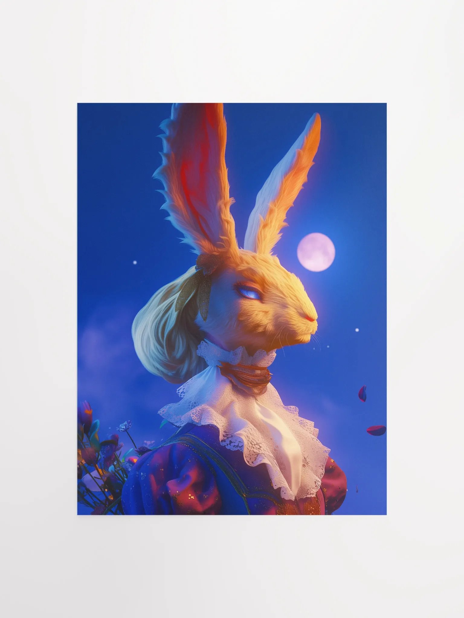 Moonlit Victorian Rabbit Poster product image (2)