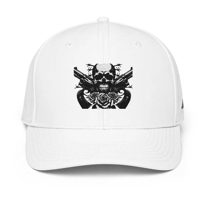 Monochrome Skull and Roses Graphic Print Cap product image (1)