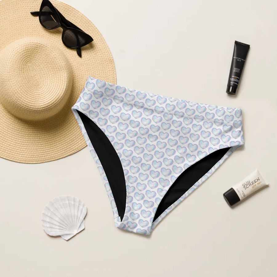 High Waisted Heart Bubble Bikini Bottoms product image (8)