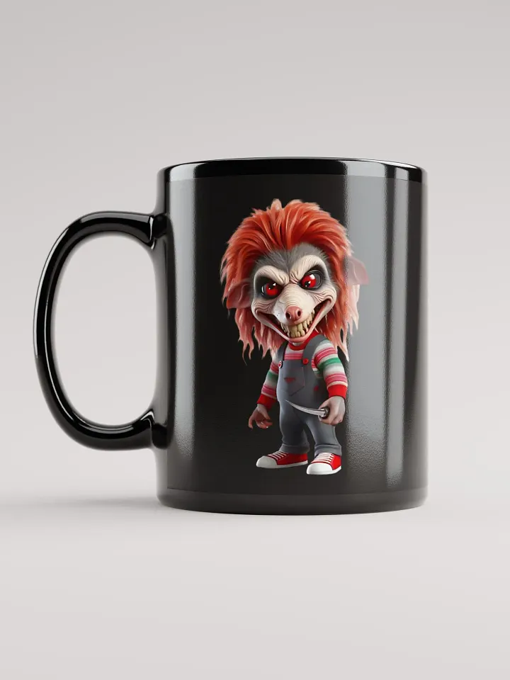 ''Chuckee Rose The Possum'' Black Glossy Mug product image (1)