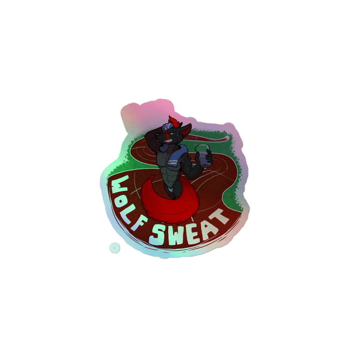 Fury's Wolf Sweat! Holographic Sticker product image (1)