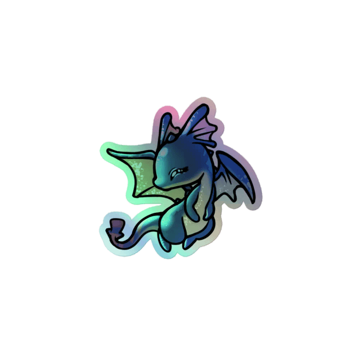 FFXI Dragoon Wyvern Chibi Holographic Sticker product image (1)