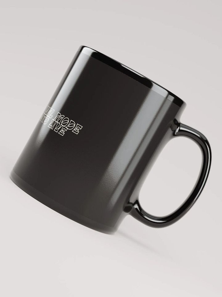 Survival Mode Off: Black Glossy Mug product image (3)
