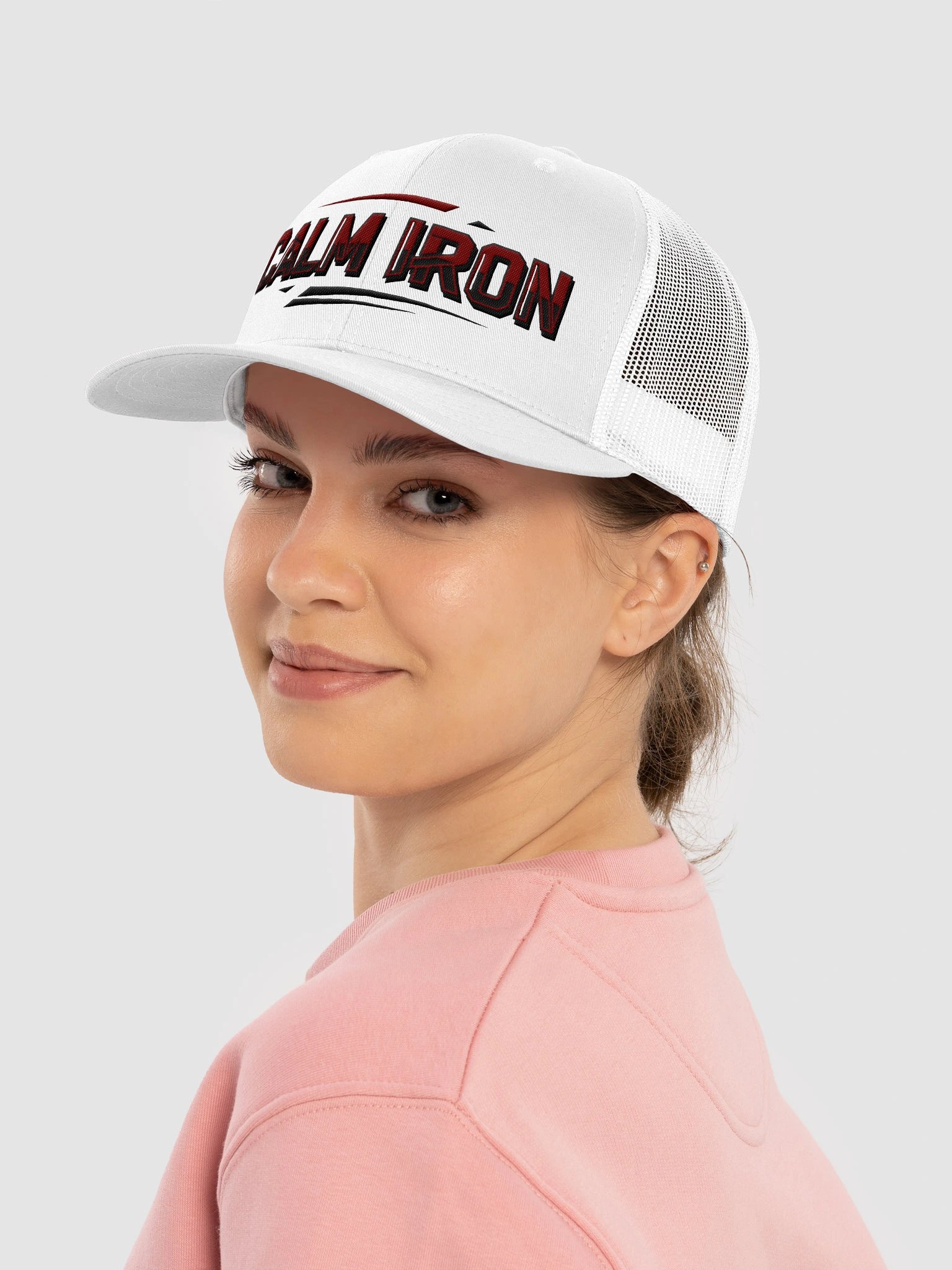 Calm Iron — White Trucker Cap product image (4)